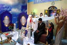 مراسم عقد ازدواج جمعی از جوانان در سالن پیوند آسمانی آستان مقدس شاهچراغ